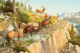 John Clymer, Intruders, oil on board