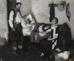 Dean Cornwell, Bedside, 1924, oil on canvas en grisaille