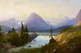 John Fery, Lake McDermott, Glacier National Park, oil on canvas