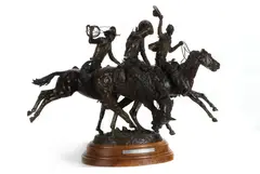 John Hampton, Race for the Wagon, bronze