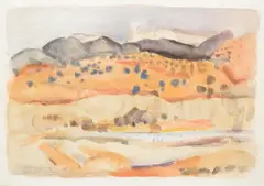 William Victor Higgins, Lee Witt Ranch, Taos ( circa 1935-1937), watercolor on paper