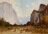 Thomas Hill, Indian Camp in Yosemite Valley, oil on canvas
