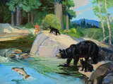 Lynn Bogue Hunt, Competition, oil on canvas