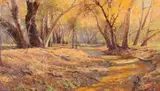 Francois Koch, Patterns of Gold, oil on canvas