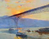 Aurora Bridge, Seattle, Washington by Sydney Laurence, oil on canvas laid on board, sold Jul 2017