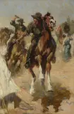 John Norval Marchand, Rough Riders, 1912, oil on canvas