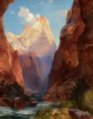 Thomas Moran, The Rio Virgin, Southern Utah, 1917, oil on canvas