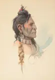 Edgar S. Paxson, Plains Warrior, 1905, gouache on paper