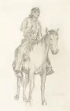 Edgar Alwin Payne, Navajo, circa 1916, pencil on paper