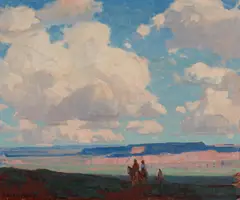 Desert Sky by Edgar Alwin Payne, oil on canvas, sold Jul 2017