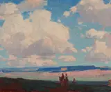 Desert Sky by Edgar Alwin Payne, oil on canvas, sold Jul 2017