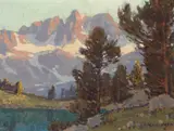 Summit Lake by Edgar Alwin Payne, oil on board, sold Jul 2017
