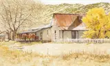 Morris Rippel, Ranch House on the Rio Grande, 2001, watercolor on paper