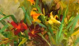 Richard Schmid, Summer Lilies, Oil on canvas