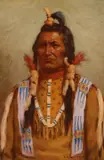Joseph Henry Sharp, Chief Bull Child – Blackfeet, 1905, oil on canvas
