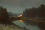 Joseph Henry Sharp, Crow Evening, oil on canvas
