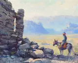 Marble Canyon Country by Olaf Wieghorst, oil on canvas, sold Jul 2017