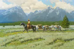 Wayne E. Wolfe, Headin' to the High Country, oil on board