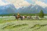 Wayne E. Wolfe, Headin' to the High Country, oil on board