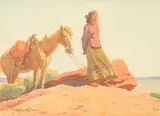 Maynard Dixon, Navajo Woman, 1944, watercolor on paper