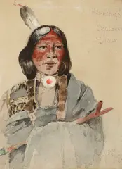 Henry Farny, Minnechiga, Ogalalah Sioux, 1890, watercolor on paper