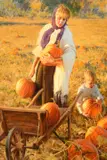 Loren Entz, Pumpkin Harvest, oil on canvas
