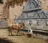 George Hallmark, La Fuente (The Fountain), 2016, oil on canvas