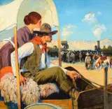 Frank B. Hoffman, The Golden Spike ( circa 1924), oil on canvas