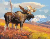 Big Country by Bob Kuhn, acrylic on board, sold Jul 2016