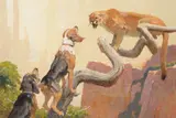 Bob Kuhn, Out on a BIG Limb, 1998, acrylic on board