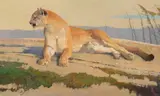 Bob Kuhn, The Predator, 1997, acrylic on board