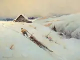 By the Neck by Sydney Laurence, oil on canvas laid on board, sold Jul 2016