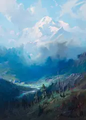 Storm Clouds, Mt. McKinley by Sydney Laurence, 1925, oil on canvas, sold Jul 2016