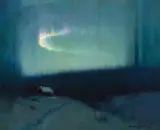 Northern Lights by Sydney Laurence, oil on canvas laid on board, sold Jul 2016
