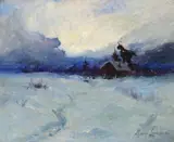 Winter by Sydney Laurence, oil on board, sold Jul 2016