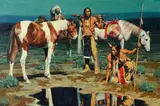 David Mann, The Waterhole, oil on canvas