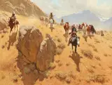 Frank McCarthy, In Dangerous Country, 1971, oil on board