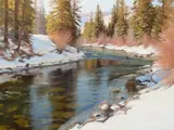 Jay Moore, March Currents, 2016, oil on canvas