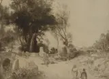Thomas Moran, Maravatio, Mexico, 1903, charcoal and pencil on paper