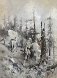 Edgar S. Paxson, Old Sol - Spotting an Indian Party