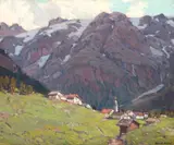 Edgar Alwin Payne, Mountains in Swiss Alps ( circa 1924), oil on canvas