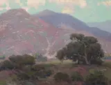 Edgar Alwin Payne, Oaks in Mountain Landscape, oil on board