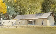 Morris Rippel, Casa de Sanchez, 1979, watercolor on paper