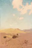 Warren Rollins, Sunrise on the Desert, oil on canvas