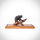 Grizzly Bear on an Old Snag by Charles Marion Russell, wax with wood, nails, and paint, sold Jul 2016