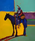 Fritz Scholder, The First One, 1977, oil on canvas