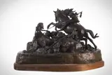 Robert M. Scriver, Too Late for the Hawkin, 1983, bronze