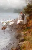 Richard Schmid, Nancy and the Swans, 2000, oil on canvas