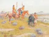 Olaf Carl Seltzer, Overlooking the Missouri, watercolor on paper