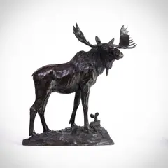 Henry Shrady, Bull Moose, bronze